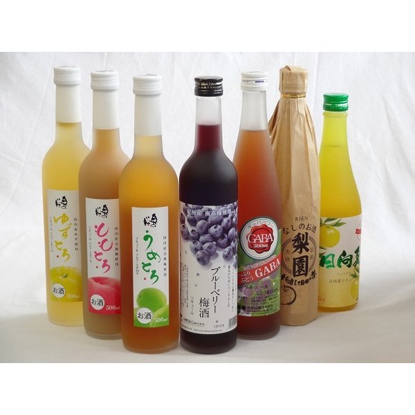 果実リキュール7本セット 紀州産 南高梅使用ブルーベリー梅酒 500ml（和歌山）高千穂酒造 宮崎