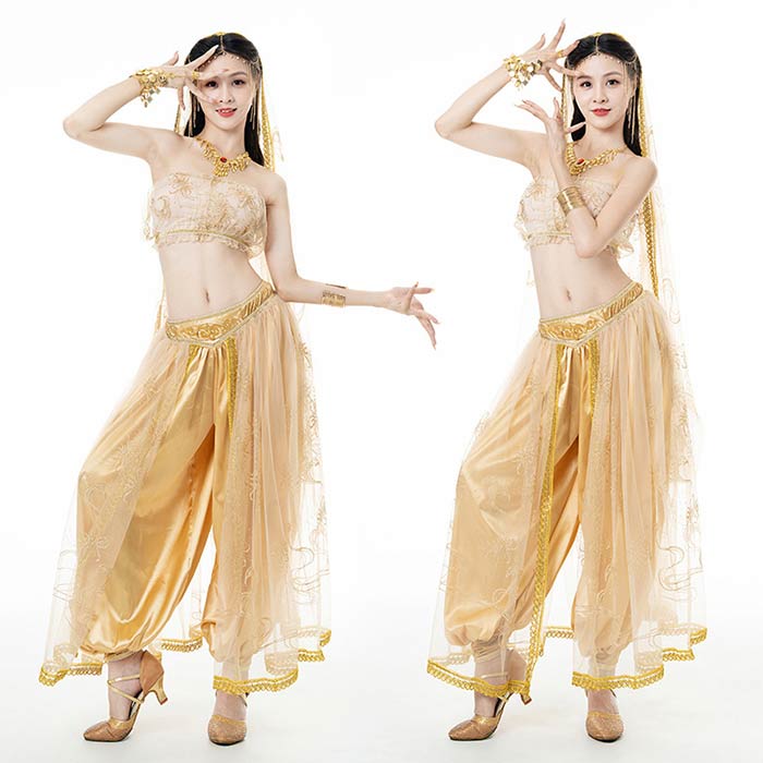 コスチューム コスプレ衣装 セット 衣装 ベリーダンス チョリ コスプレ 衣装 パンツ ステージ ベール 衣装 衣装 ハロウィン アラビアン コスチューム ベリーダンス ゴールド 民族風 ジャスミン
