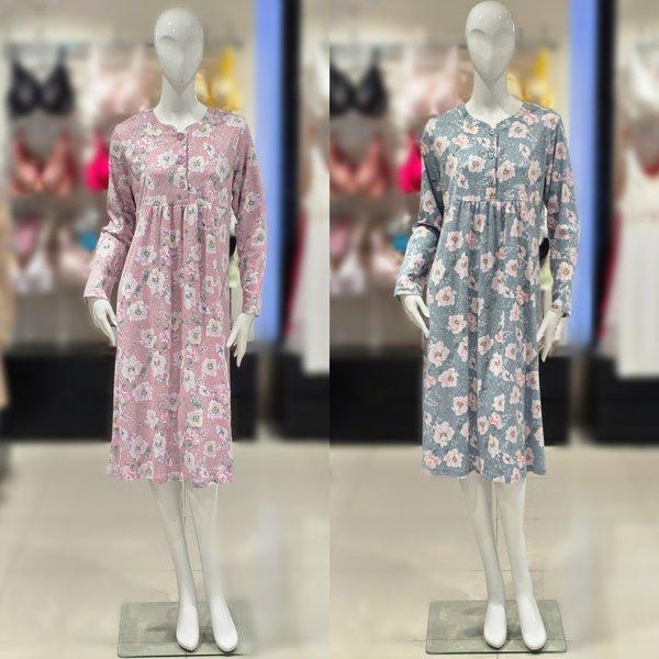 モーダルポリジャカード花柄ワンピース(vev3981L)_s