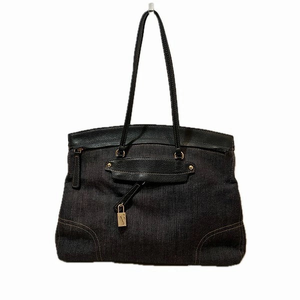 フルラ FURLA デニム ネイビー バッグ トートバッグ レディース 【中古】