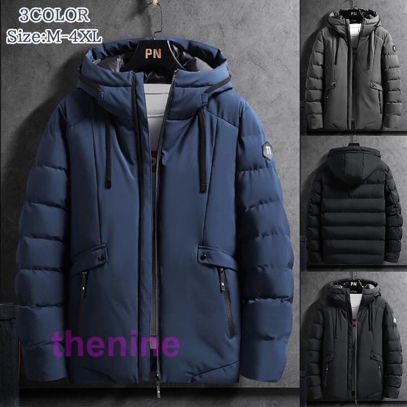 超目玉品中綿ジャケットメンズ中綿コートアウターフード付き防風防寒着厚キルティングジャケット冬物冬アウター