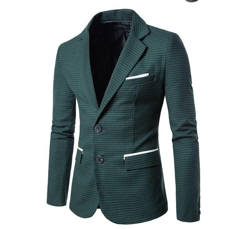 今も人気！オシャレメンズテーラードジャケット ブレザー　カジュアルスーツビジネススーツ チェック柄 紳士服通勤 春秋冬 アウター M~2XL bq662