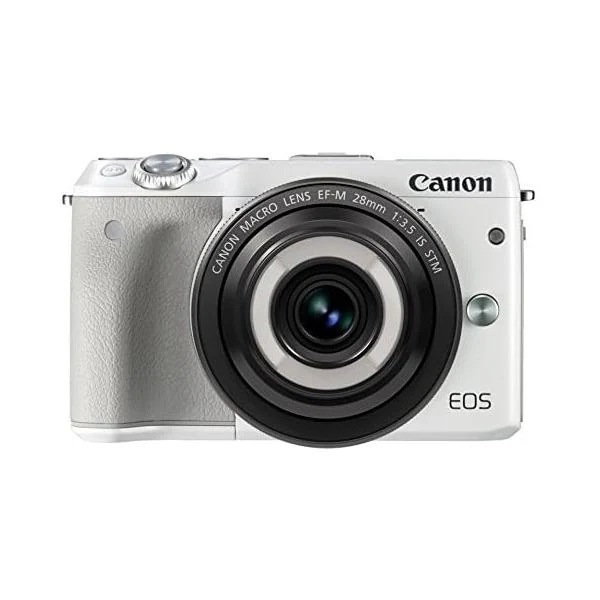 【中古】Canon ミラーレス一眼カメラ EOS M3(ホワイト)クリエイティブマクロ レンズキット EOSM3WH-CMLK