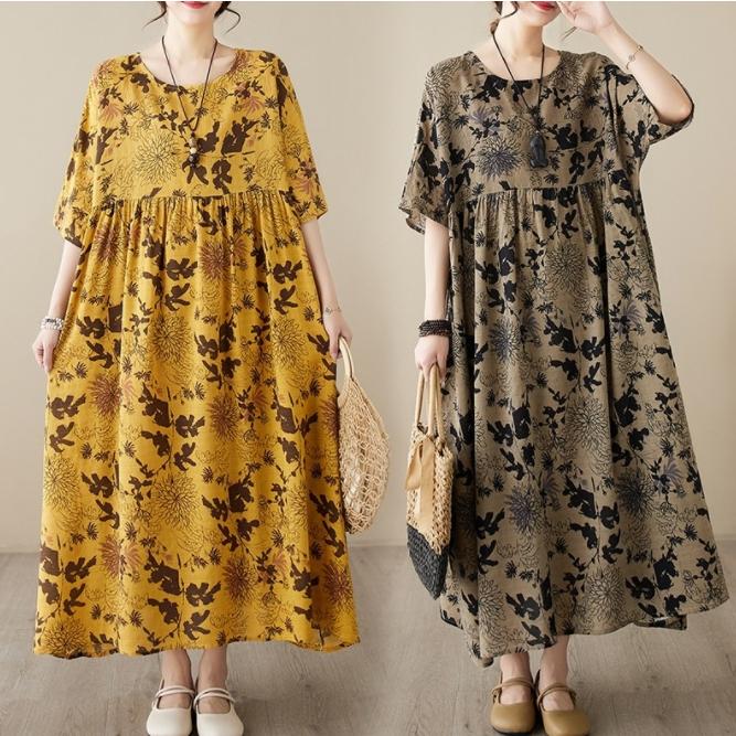 2枚で1oo円OFF！【迅速な出荷】ワンピース レディース ロングワンピース 夏 ノースリーブ ロング丈 ワンピ 体型カバー ゆったり ロングワンピ 花柄 かわいい タンクワンピース