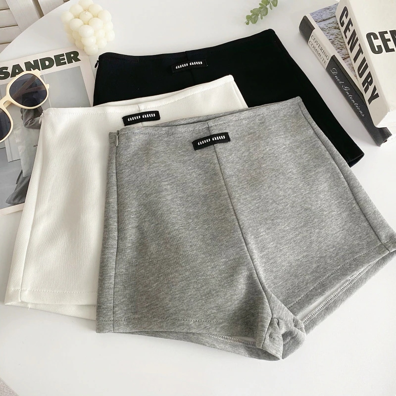 カジュアルスタイリッシュ多用途ハイウエストスリミングロゴ装飾サイクリング ショーツ女性用ストレッチ タイトフィット ショーツ2024 年夏