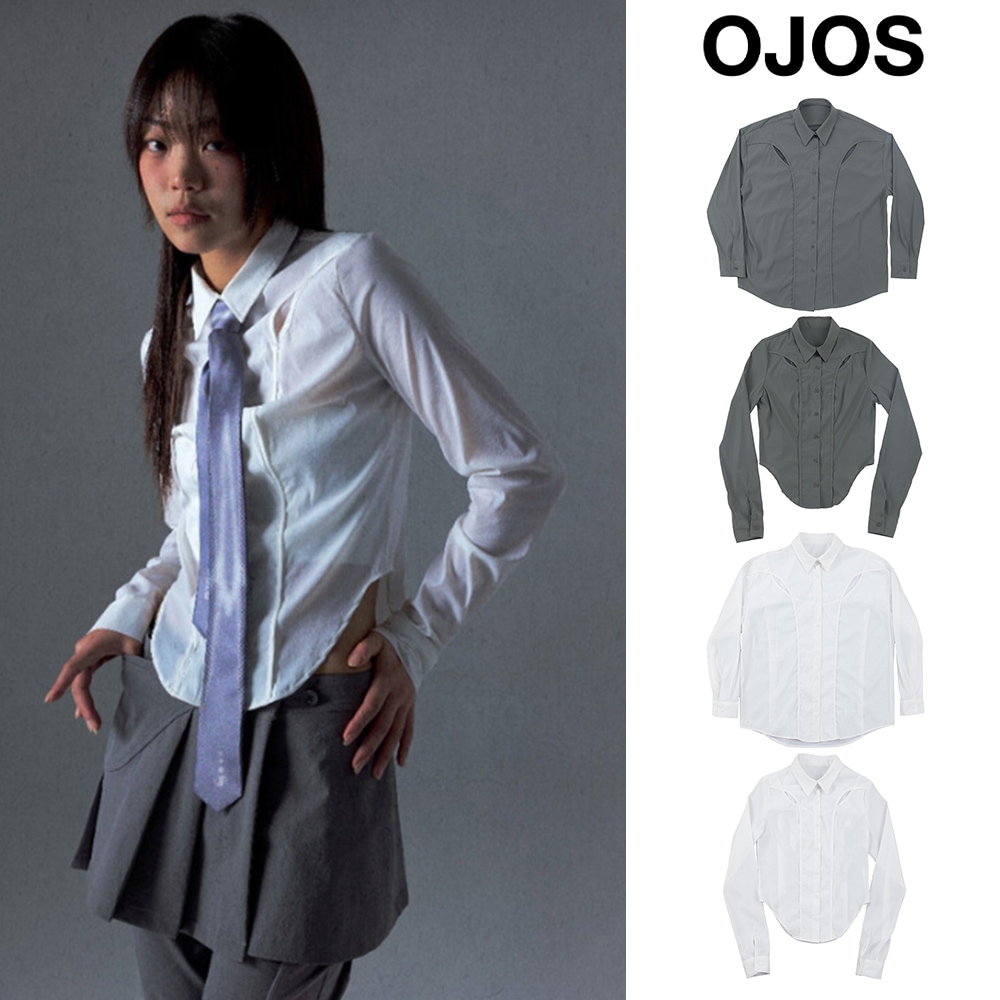 [OJOS] Chest Hole Nylon Shirt