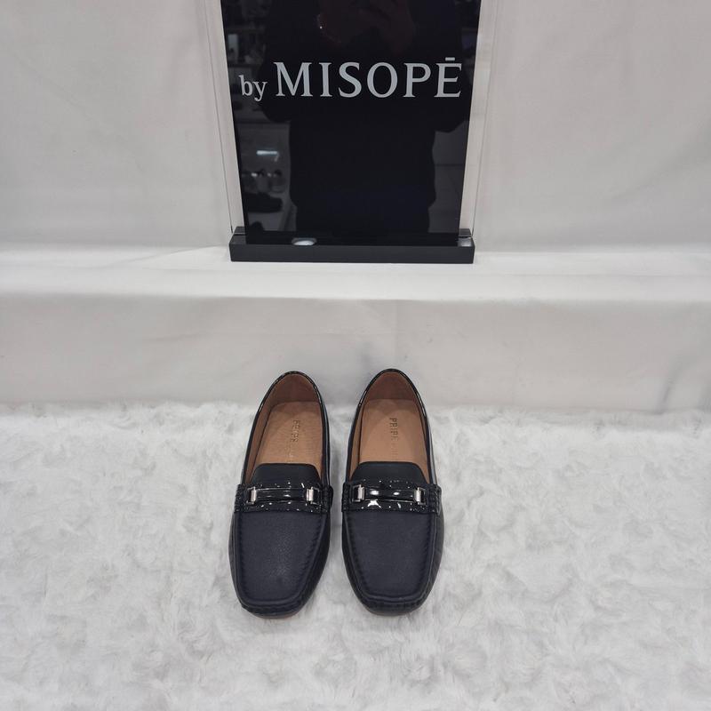 By 女性 クラシック メタル ポイント ローファー 112HT439TG010 BLACK 2 JJ