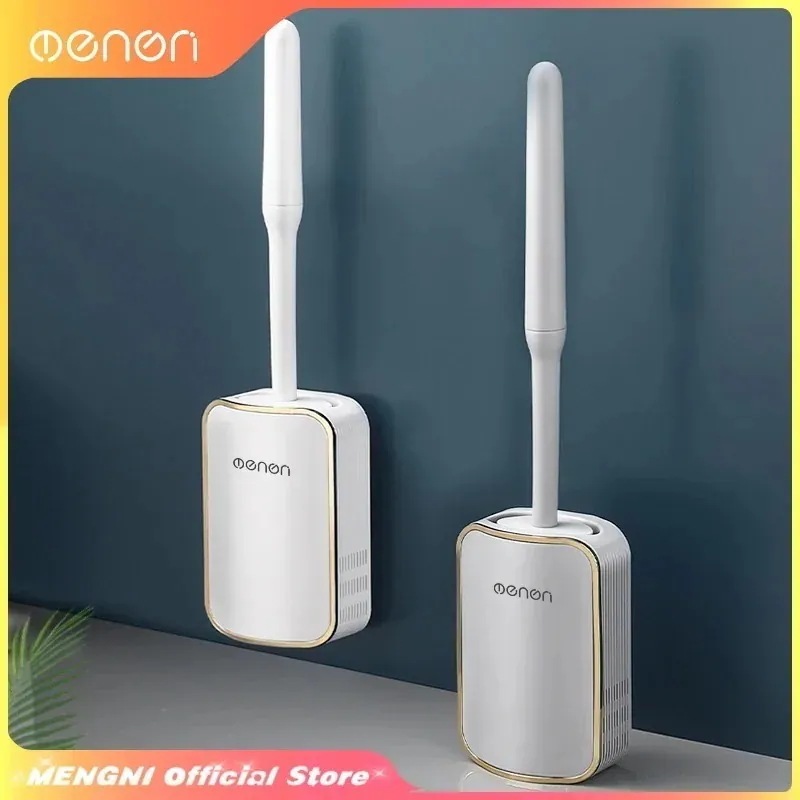 【挑戦 】MENGNI-トイレブラシ の高級バスルーム壁掛けキット 急速に排水するためのクリーニングツール バスルームアクセサリー