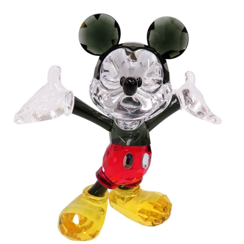 美品 ミッキーマウス クリスタル 1118830 オブジェ クリスタル ブラック 1805【中古】 ユニセックス