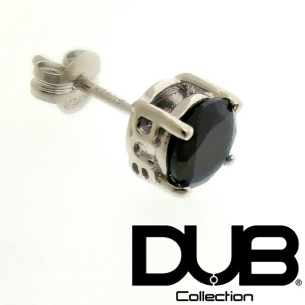 再入荷なし　即納 DUB ジュエリー ピアス 0.5カラット ブラック キュービック ジルコニア 0.5ct 148-3 メンズ レディース ダブジュエリー シルバー アクセサリー ダブコレクション