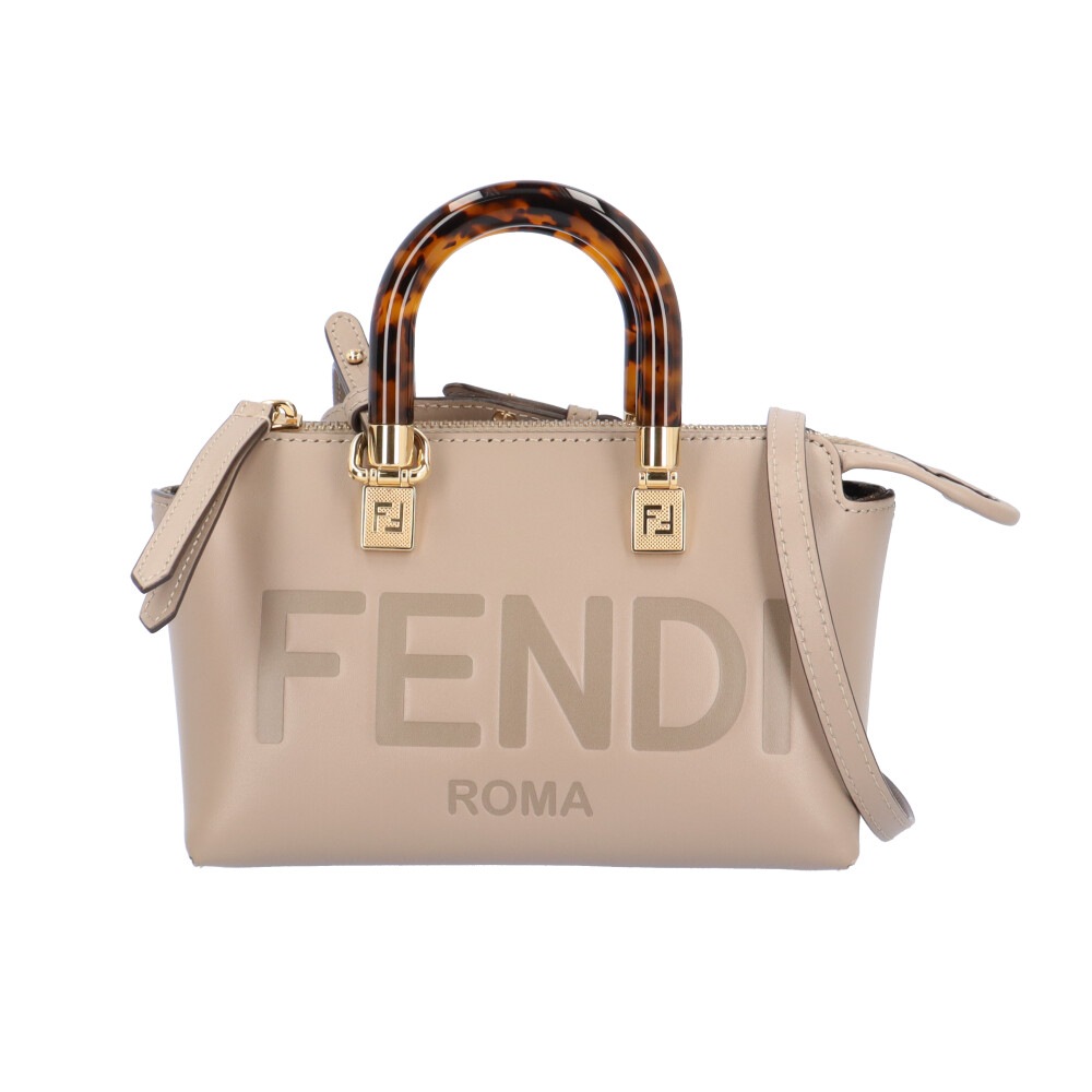 フェンディ バイザウェイ ミニ ショルダーバッグ レザー 8BS067 ABVL 229-10429 グレー FENDI 中古