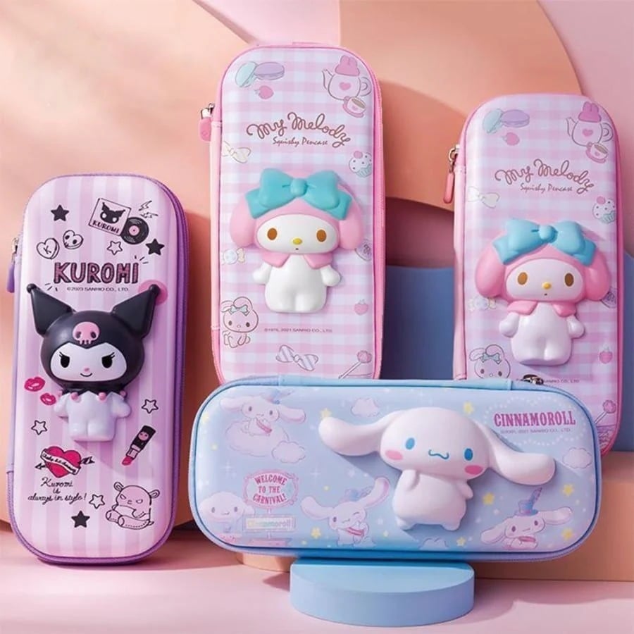 【2個買うと1個無料】クロミ シナモンロール 筆箱 ステーショナリーボックス 筆箱 シナモンロール ペンホルダー シンプル 大容量 シナモンロール ペンケース ステーショナリー