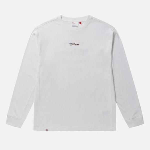 M 長袖Tシャツ LQC W243001LTL85-WHT シグネチャースローガン 長袖Tシャツ