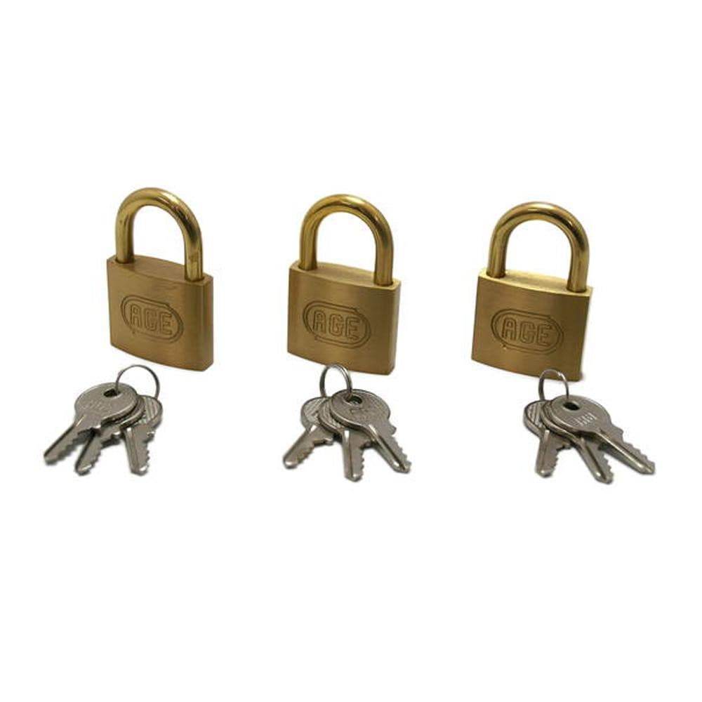 G-020 南京錠40mm 3個入同一キー 9本キー 0071020 4,843円