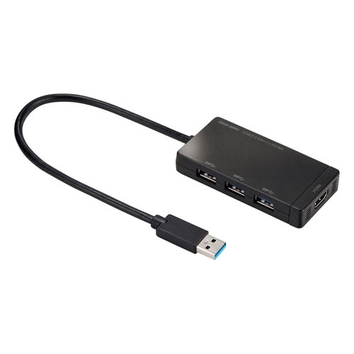 サンワサプライ USB3.2Gen1 3ポートハブ USB3H332BK