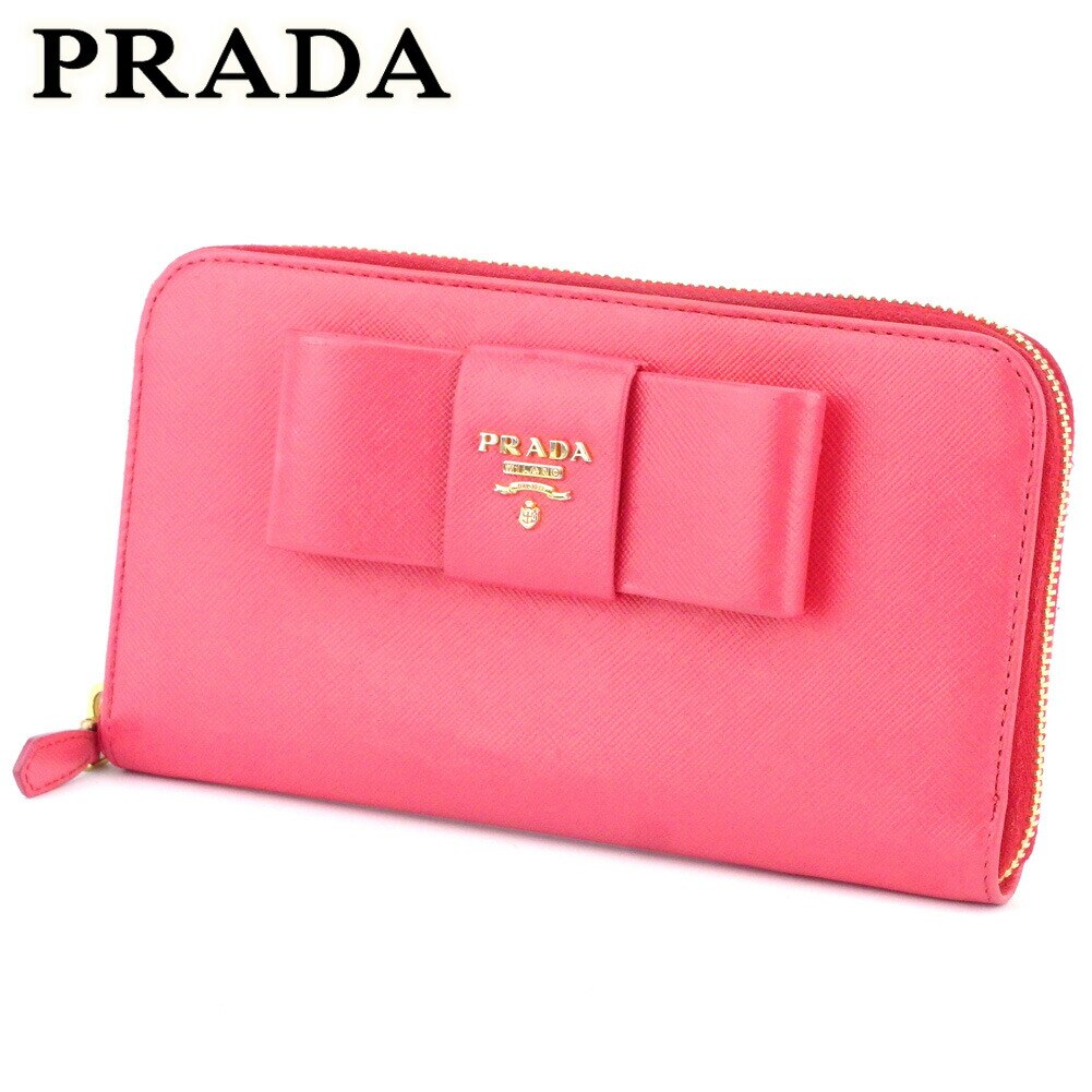 長財布 ラウンドファスナー 財布 リボン ピンク ゴールド 中古 24,492円