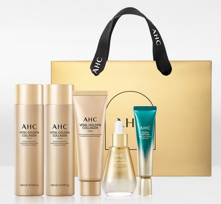 AHC バイタルゴールデンコラーゲンユーストータルケアセット 保湿,弾力,肌の改善,化粧品,化粧品,スキンケア