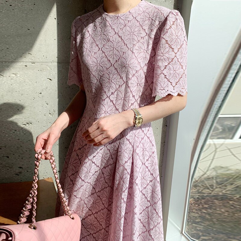 韓国ファッション シャツワンピース夏 ドレスの甘いフラン パーティードレス ニットワンピース ロング Tシャツワンピ 魅力的な価格