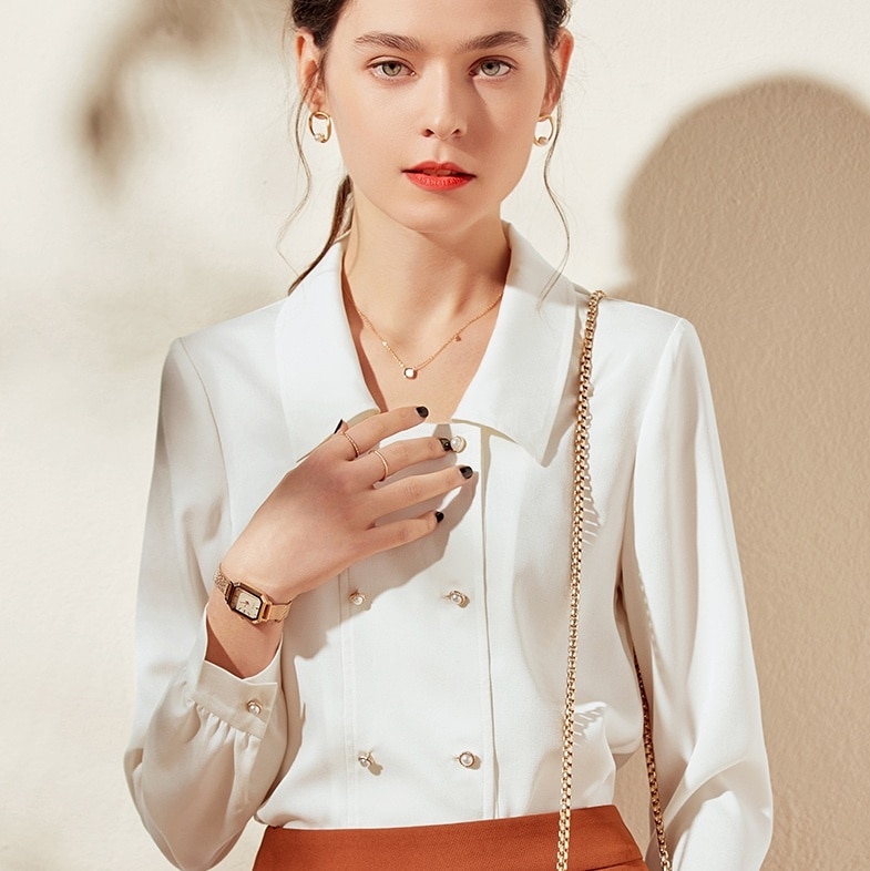 トップス シャツ ブラウス 袖あり 長袖 襟付き かわいい 大人可愛い きれいめ シンプル 大人 おしゃれ お洒落 かっこいい レトロ 大人女子 こなれ感 ラブリー キュート ガーリー クール