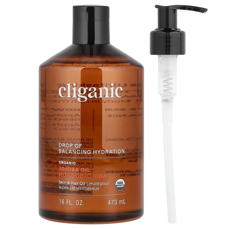Cliganic オーガニックホホバオイル 脂性肌＆混合肌用 473ml（16液量オンス）