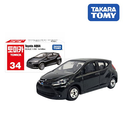 Qoo10] トミカ トミカ34 トヨタ·アクア（初回）/ミニ