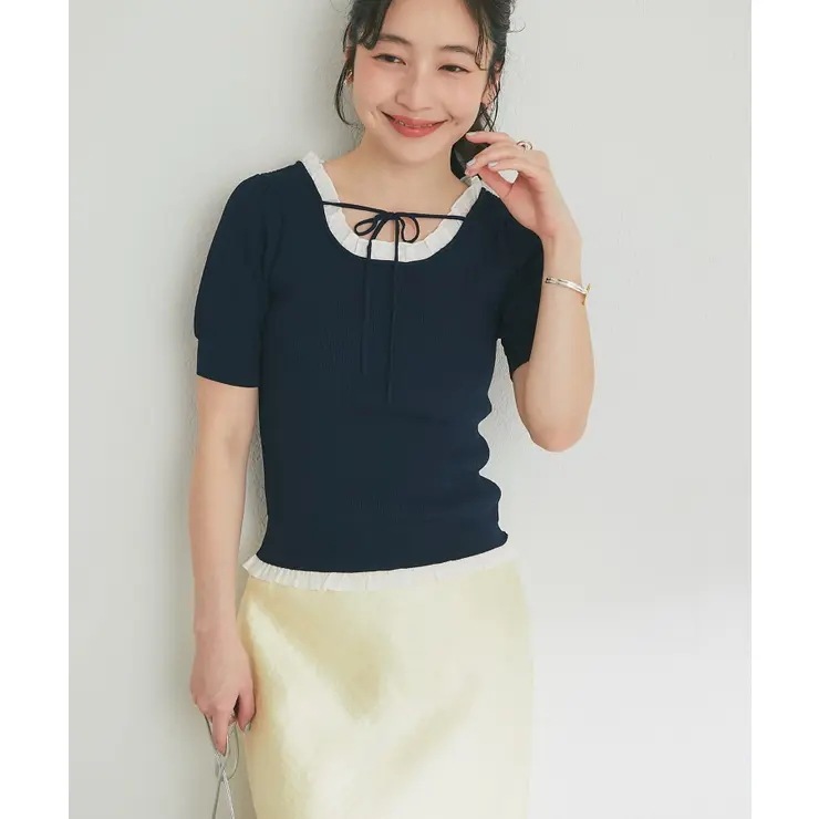 【La boutique BonBon】ｸｰﾙﾀｯﾁUVﾌﾘﾙﾚｲﾔｰﾄﾞ風KN