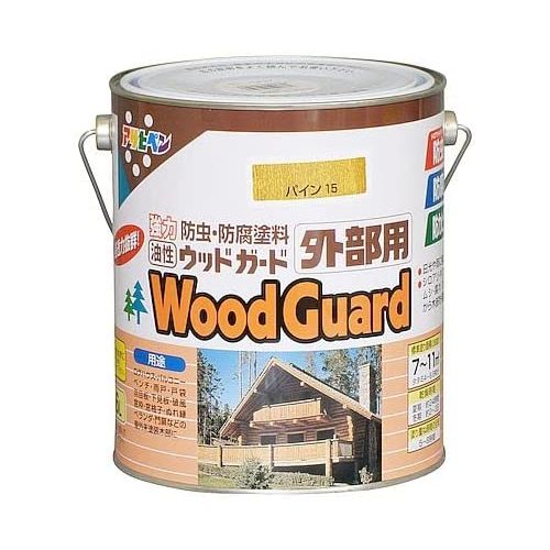 （まとめ買い）油性ウッドガード外部用 パイン 15 1.6L [x3]