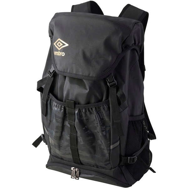 サッカー UF5SBP01U BKGD バックパック(ボールネット付) ブラック×ゴールド 30L