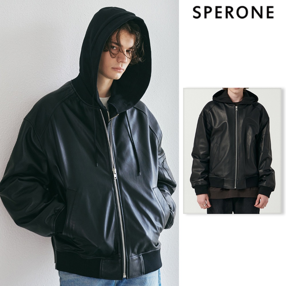 [SPERONE] Overfit Bomber Hooded Jacket