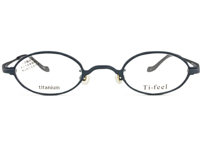 ティフィール Ti-feel CHAO c.8 ブルーマット 伊達 度付き 遠近両用 メガネ めがね 眼鏡 41サイズ