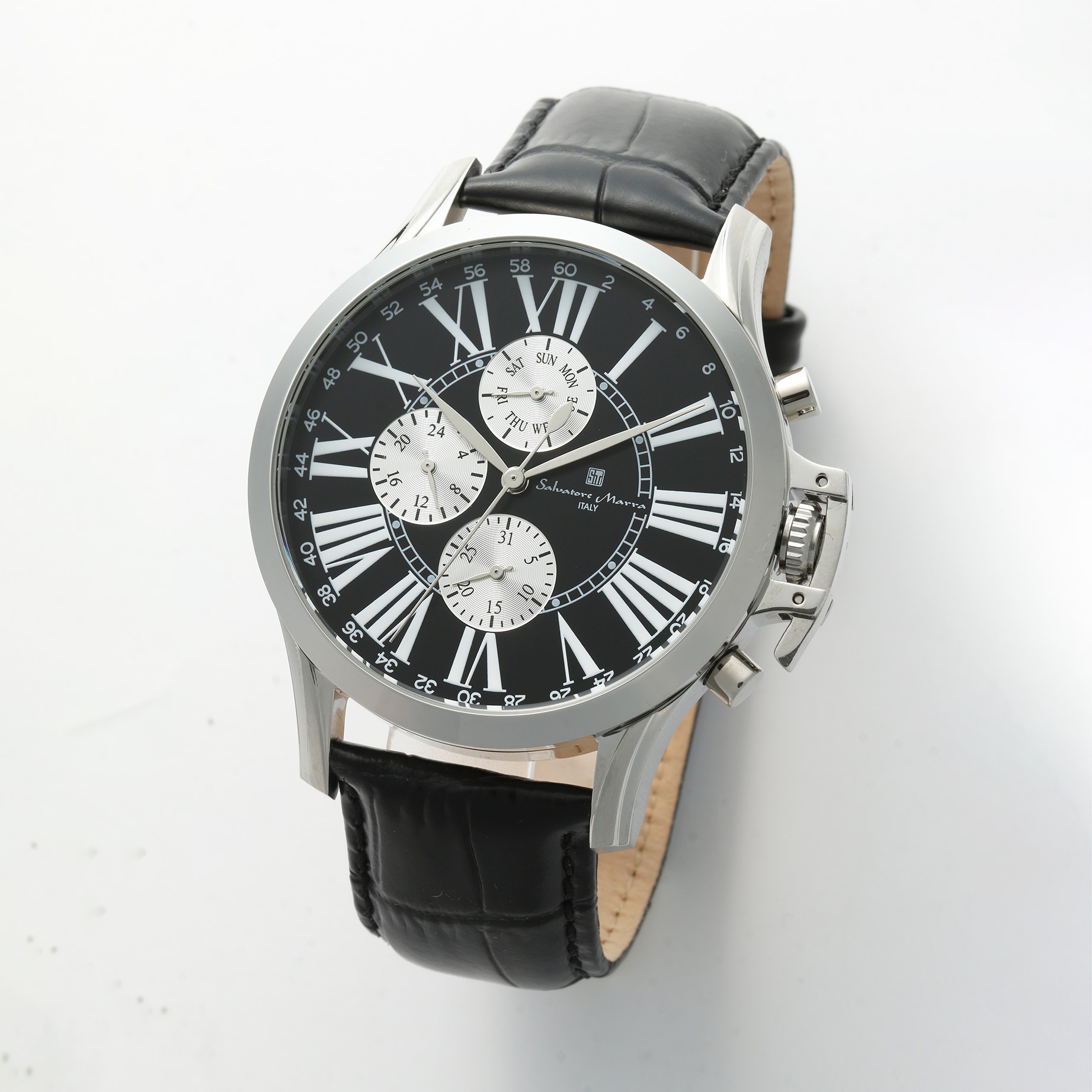 Salvatore Marra サルバトーレマーラ腕時計　マルチファンクションウォッチ　SM23101-SSBK