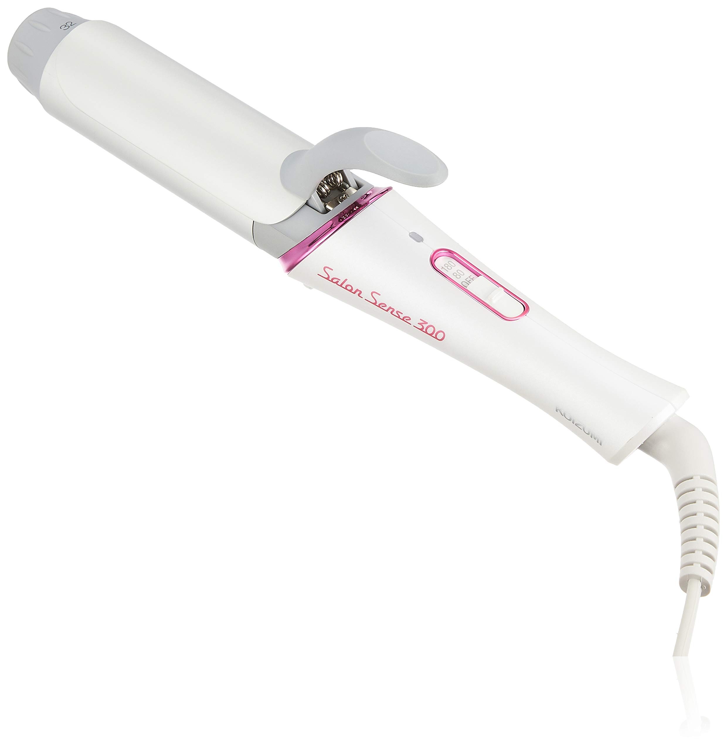 コイズミ ヘアアイロン カール 32mm サロンセンス 300 モバイル 海外対応 ホワイト KHR-1500/W