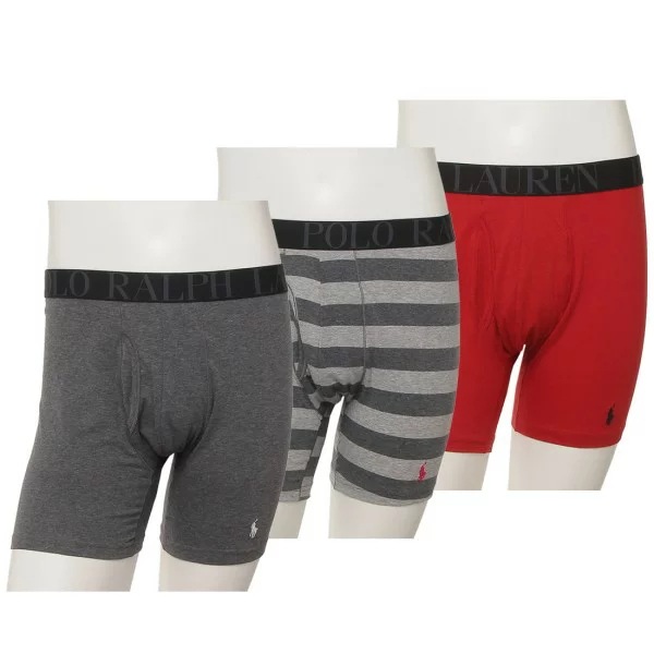 インナー パンツ 下着 3枚セット ボクサーパンツブリーフ BOXER BRIEFS NWBBP3 QC9 RED CHARCOAL STRIPE レッド グレー メンズ