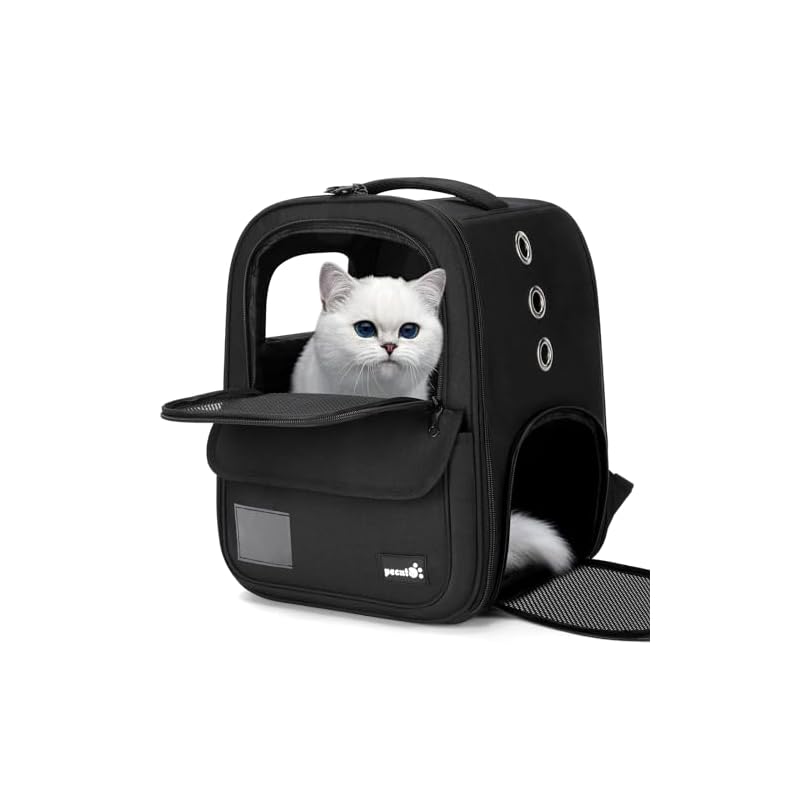 ペキュート Pecute 猫 キャリー リュックペット キャリーバッグ 犬 猫 ウサギ リュック 猫 リュックマルチエントランス付き 通気性 軽量 折りたたみ式 バッグ ペットハウス ドライブ 旅行