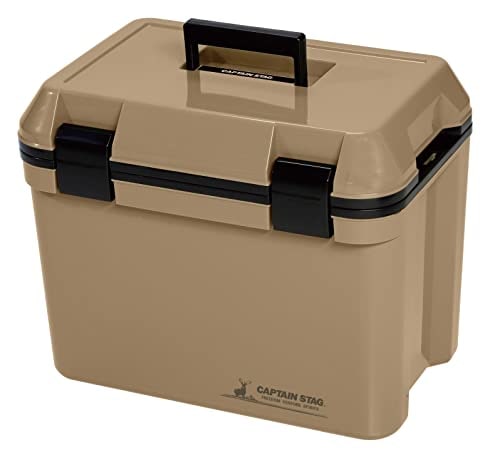 キャプテンスタッグ(CAPTAIN STAG) クーラーボックス 容量25L ショルダーベルト付 ベージュ 日本製 CSシャルマン UE-88