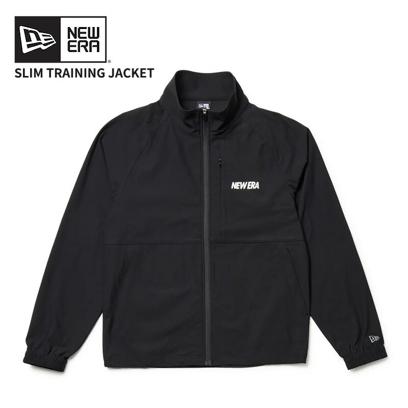 ニューエラ メンズ スリム トレーニングジャケット NEW ERA ブラック 黒 ストレッチ アウター パフォーマンスアパレル スポーツ ジムウェア 14674784