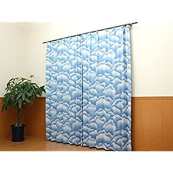 雲柄 遮光カーテン 幅100cm丈200cmの2枚組 8,640円