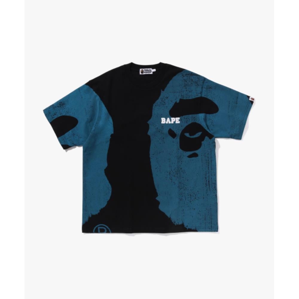 BAPE Water Print College Relaxed Fit T-Shirt M BLACK 001