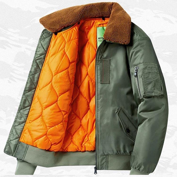 ミリタリージャケット 中綿ジャケット フライトジャケット メンズ MA1 MA-1 秋冬 防寒着 綿入り 厚手 冬物 アウトドア