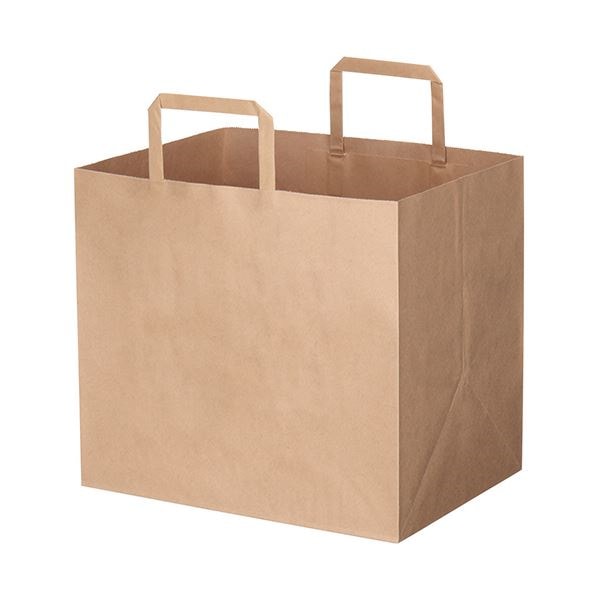 （まとめ） HEIKO Hフラットチャームバッグ300-1 茶 #003277101 1パック（50枚） 5セット