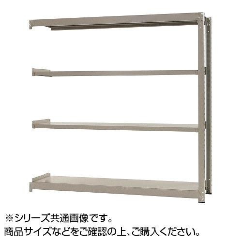 中量ラック　耐荷重300kgタイプ　連結　間口1500奥行450高さ1800mm　4段　ニューアイボリー
