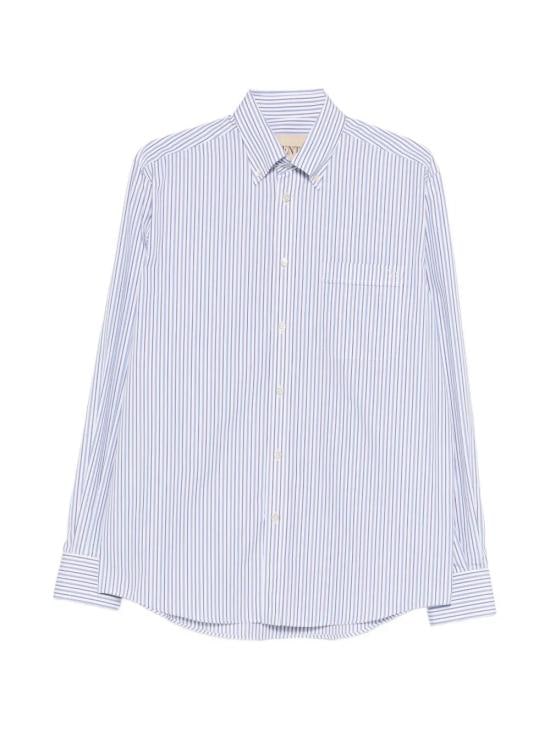 VALENTINO GARAVANI Men Short Shirts VABS80B95 C1L AVORIO AZZURRO