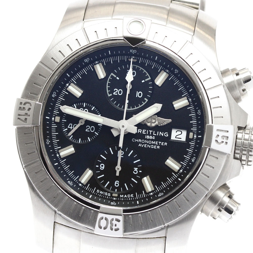 ブライトリング BREITLING A13385 アベンジャー クロノグラフ 43 デイト 自動巻き メンズ 良品 内箱・保証書付き_912766【中古】