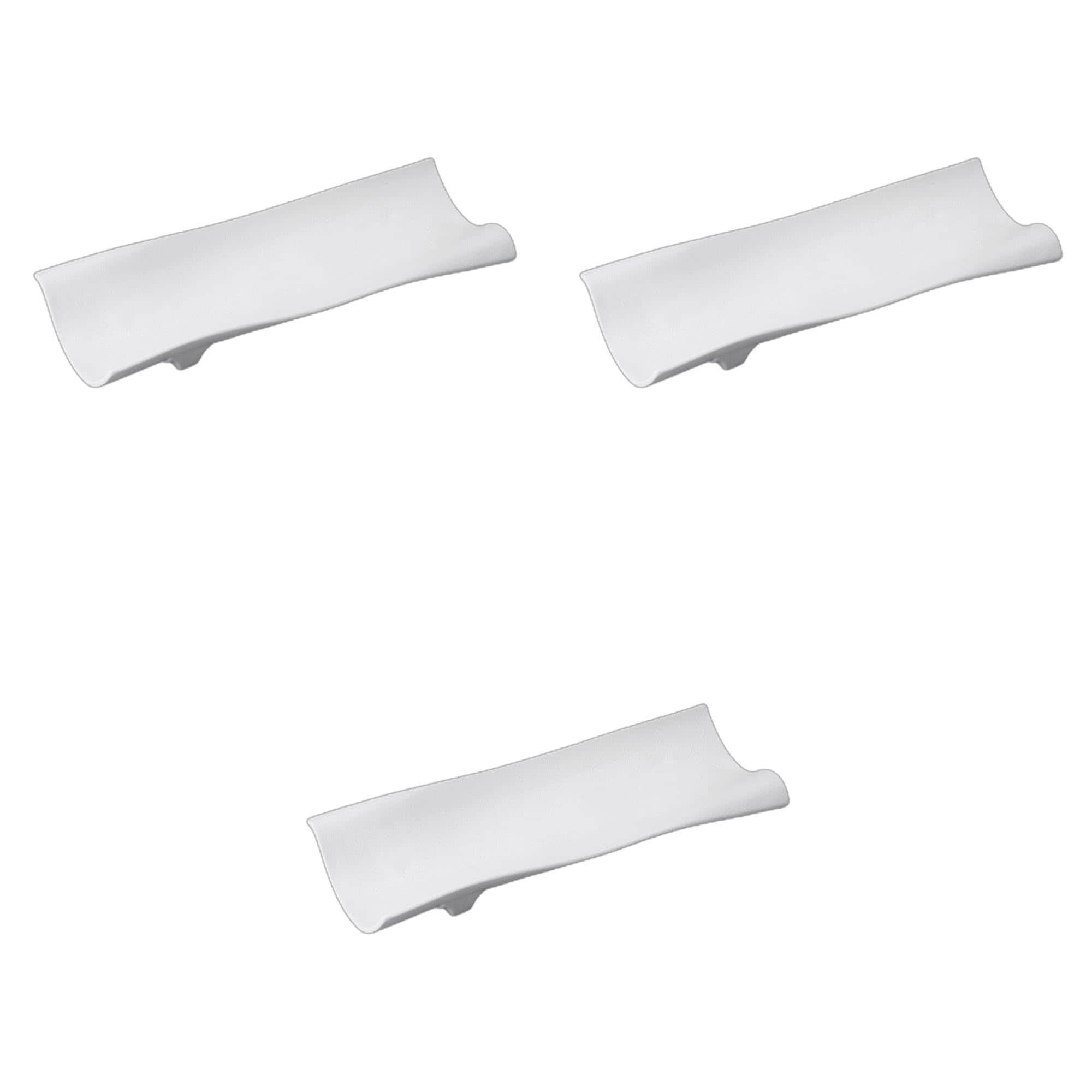 セトモノホンポ(Setomonohonpo) 3個セット 白吹ウェーブ12.0長皿 [ 36.5×12×6cm ] 長皿陶磁器