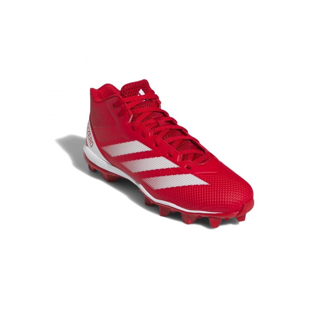 アディダス AdiZero Impact.2 成形アメリカンフットボールクリートチームパワーレッド/ホワイト/チームパワーレッド