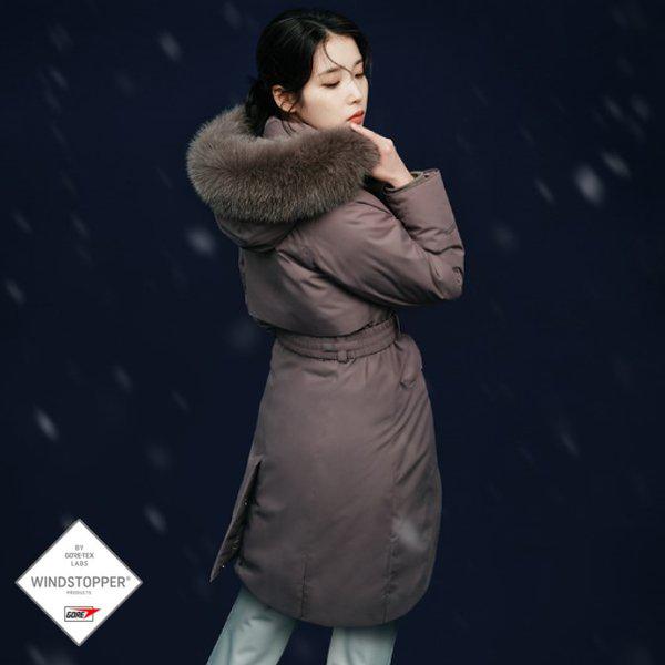 25年 F/W 女性 IU ロングパディング ハンガリーグース/フォックスファー ウインドストッパー ヒマ WSP ダウンジャケット 1BYPAWU502