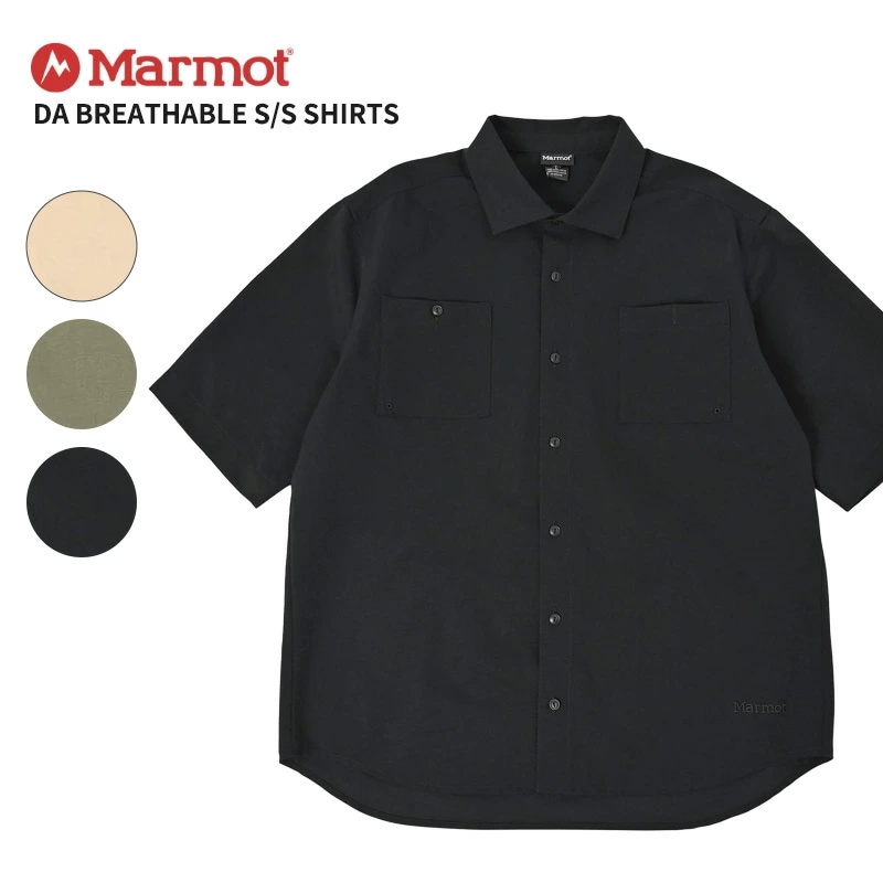 マーモット メンズ ストレッチ 半袖シャツ 通気性 MARMOT DA ブレサブルショートスリーブシャツ カジュアルシャツ MTSS25MSH019