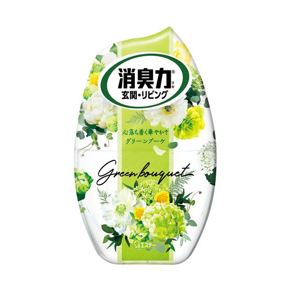 （まとめ） エステーお部屋の消臭力 グリーンブーケ 400mL 1セット（3個） [x5セット]