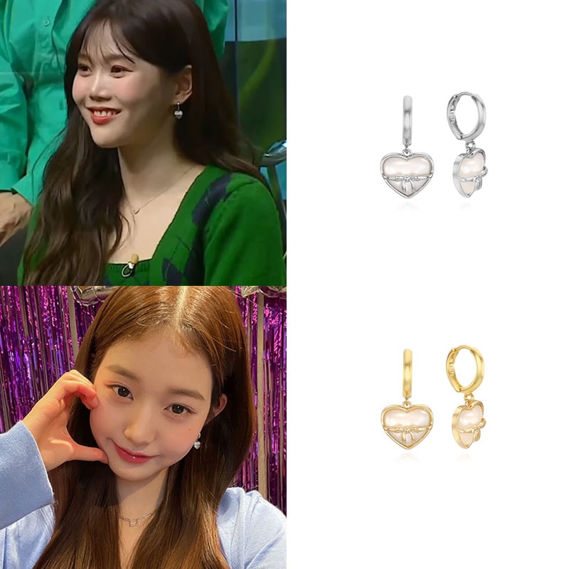 [IVEチャンウォンヨン,リーズ着用]ホリデーハートイヤリング/韓国ファッション/韓国ファッションスタイル/韓国ストリートファッション/SNSで人気/韓国の人気ブランド