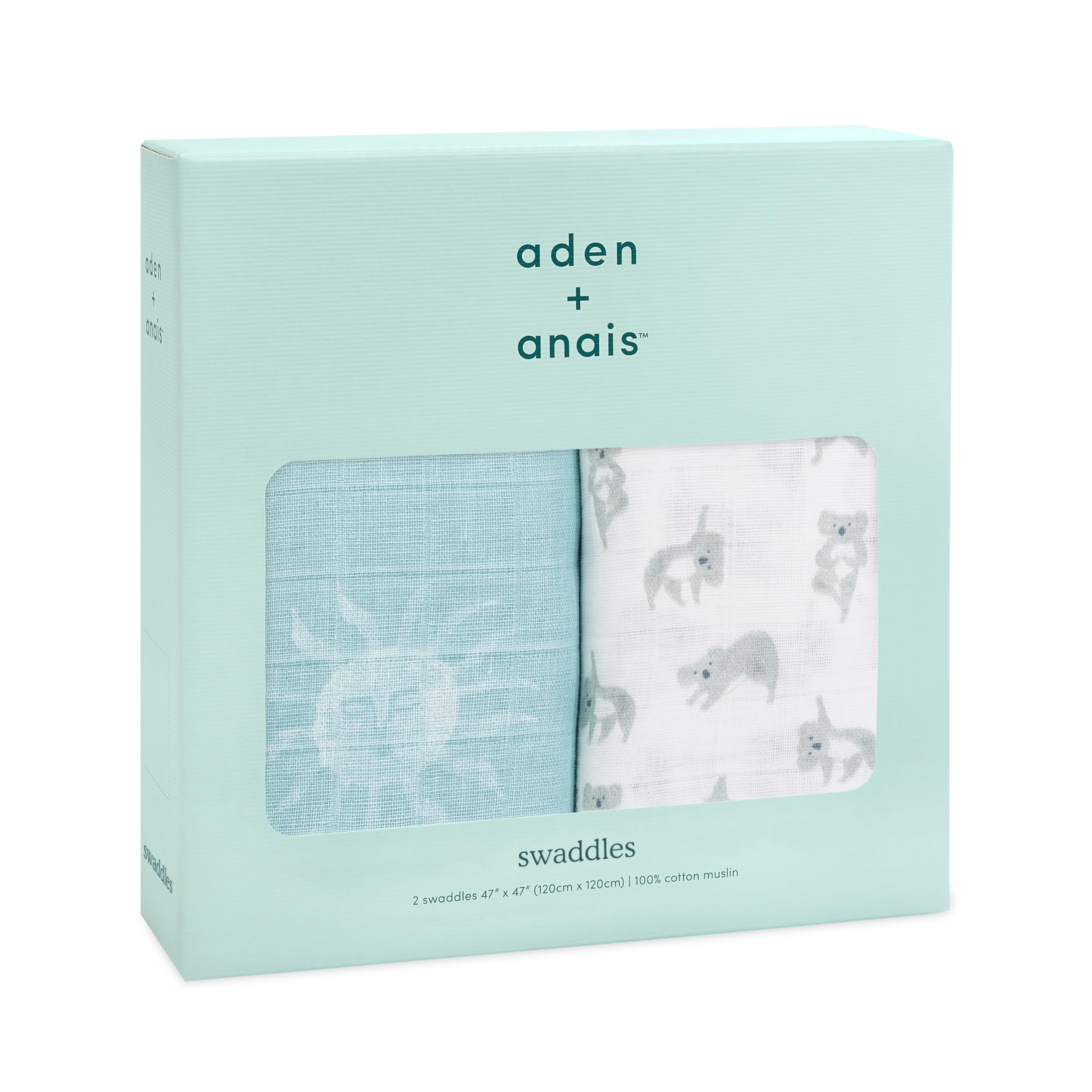 aden + anais エイデンアンドアネイ おくるみ ナウアンドゼン 2枚セット 120×120cm モスリンコットン スワドル 新生児 出産祝い SWADABASWC20014J